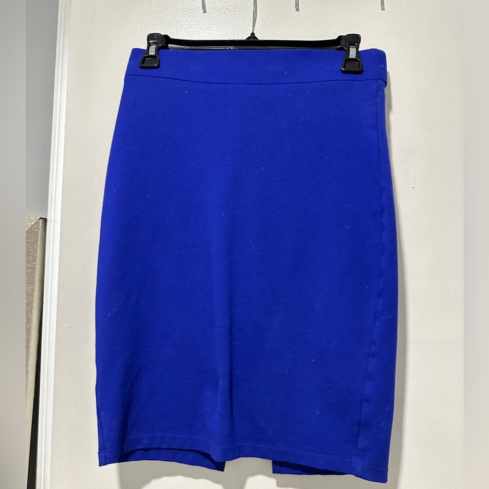 Royal blue high pencil skirt
